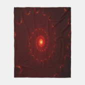 Fiery Red Sparkle Swirl Gradient Fleecedecke (Vorderseite)