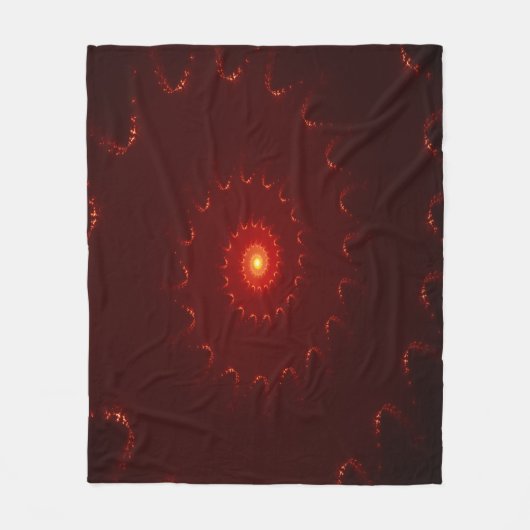 Fiery Red Sparkle Swirl Gradient Fleecedecke (Vorderseite)