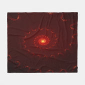 Fiery Red Sparkle Swirl Gradient Fleecedecke (Vorderseite (Horizontal))