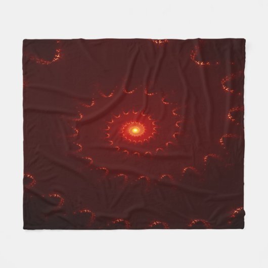 Fiery Red Sparkle Swirl Gradient Fleecedecke (Vorderseite (Horizontal))