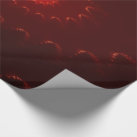 Fiery Red Sparkle Swirl Gradient Geschenkpapier (Ecke)