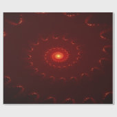 Fiery Red Sparkle Swirl Gradient Geschenkpapier (Flach)