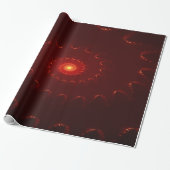 Fiery Red Sparkle Swirl Gradient Geschenkpapier (Ungerollt)