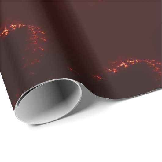 Fiery Red Sparkle Swirl Gradient Geschenkpapier (Rolleneckpunkt)
