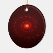 Fiery Red Sparkle Swirl Gradient Keramik Ornament (Links)