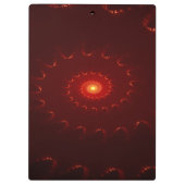 Fiery Red Sparkle Swirl Gradient Klemmbrett (Rückseite)