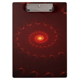 Fiery Red Sparkle Swirl Gradient Klemmbrett