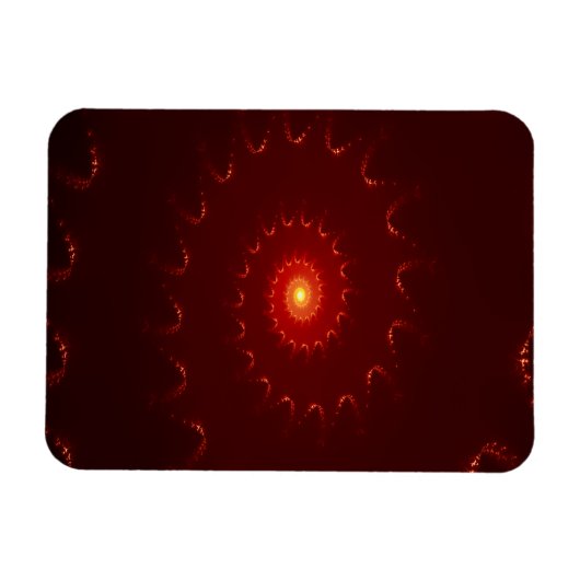 Fiery Red Sparkle Swirl Gradient Magnet (Horizontal)