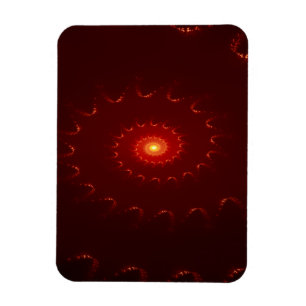 Fiery Red Sparkle Swirl Gradient Magnet