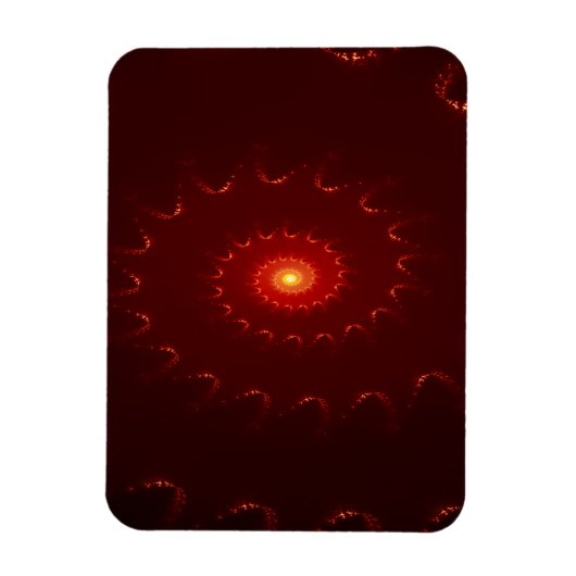 Fiery Red Sparkle Swirl Gradient Magnet (Vertikal)
