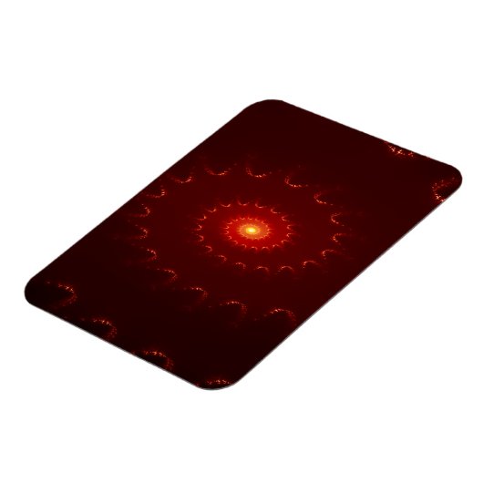 Fiery Red Sparkle Swirl Gradient Magnet (Linke Seite)