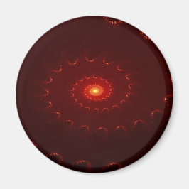 Fiery Red Sparkle Swirl Gradient Magnet