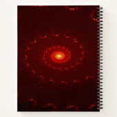 Fiery Red Sparkle Swirl Gradient Notizblock (Rückseite)