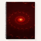 Fiery Red Sparkle Swirl Gradient Notizblock (Vorderseite)