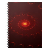 Fiery Red Sparkle Swirl Gradient Notizblock (Vorderseite)
