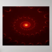 Fiery Red Sparkle Swirl Gradient Poster (Vorne)