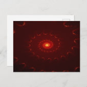 Fiery Red Sparkle Swirl Gradient Postkarte (Vorne/Hinten)