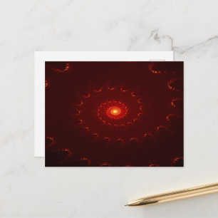 Fiery Red Sparkle Swirl Gradient Postkarte