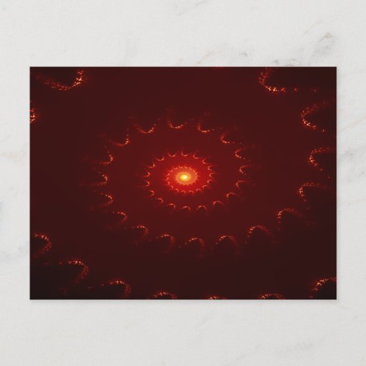 Fiery Red Sparkle Swirl Gradient Postkarte (Vorderseite)