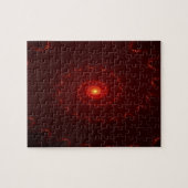 Fiery Red Sparkle Swirl Gradient Puzzle (Horizontal)