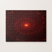 Fiery Red Sparkle Swirl Gradient Puzzle (Horizontal)