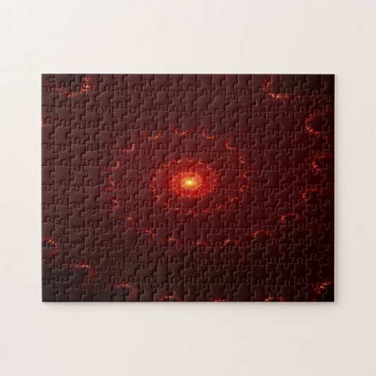 Fiery Red Sparkle Swirl Gradient Puzzle (Horizontal)