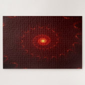 Fiery Red Sparkle Swirl Gradient Puzzle (Horizontal)