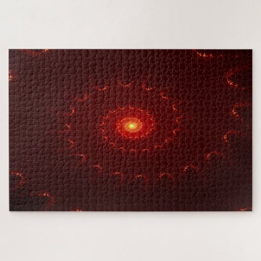 Fiery Red Sparkle Swirl Gradient Puzzle (Horizontal)