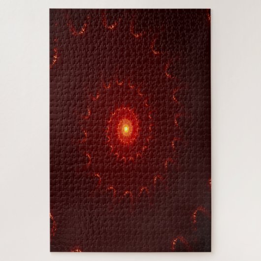 Fiery Red Sparkle Swirl Gradient Puzzle (Vertikal)