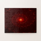 Fiery Red Sparkle Swirl Gradient Puzzle (Horizontal)