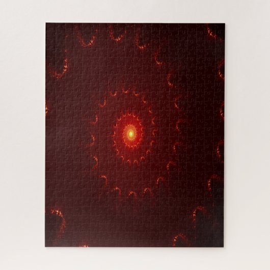 Fiery Red Sparkle Swirl Gradient Puzzle (Vertikal)
