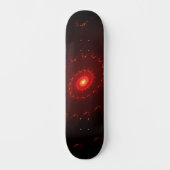 Fiery Red Sparkle Swirl Gradient Skateboard (Vorderseite)