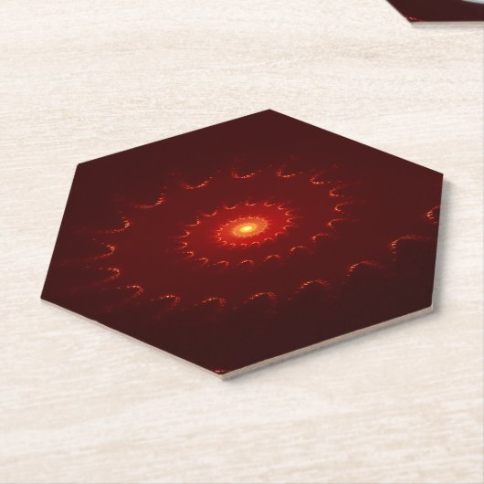 Fiery Red Sparkle Swirl Gradient Untersetzer (angewinkelt)