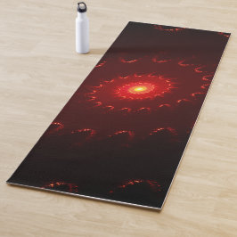 Fiery Red Sparkle Swirl Gradient Yogamatte