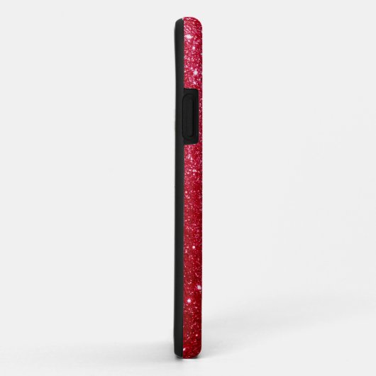 Fiery Red Sparkling Glitzer Mit Monogramm Case-Mate iPhone Hülle (Hinten/Rechts)