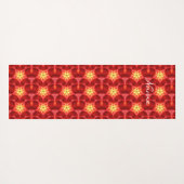 Fiery Red Star Pattern Thunder_Cove Yogamatte (Rückseite (Horizontal))