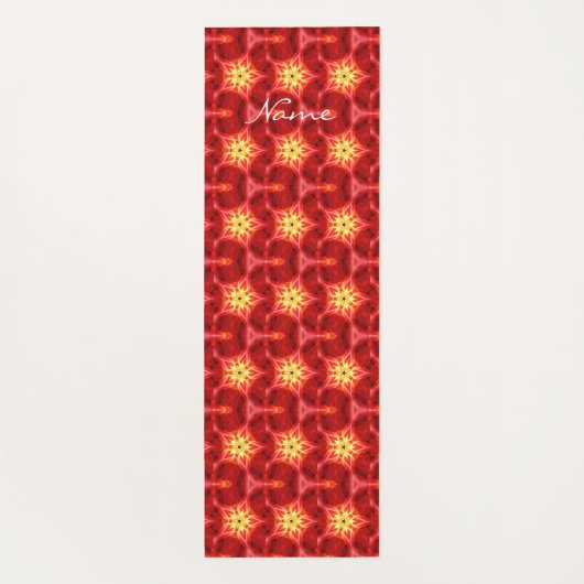 Fiery Red Star Pattern Thunder_Cove Yogamatte (Rückseite)