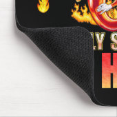 Fiery Red Volunteer Firefighter Chili Vertikal Mousepad (Ecke)