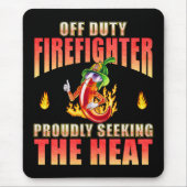 Fiery Red Volunteer Firefighter Chili Vertikal Mousepad (Vorne)