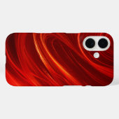 Fiery Red Wirbel Abstrakt Flame Art Phone Case (Rückseite (Horizontal))