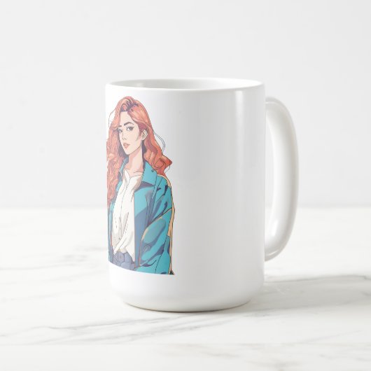 Fiery Redhead Ästhetik Kaffeetasse (VorderseiteRechts)