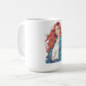 Fiery Redhead Ästhetik Kaffeetasse (Vorderseite Links)