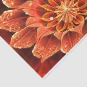 Fiery Ruby Red and Yellow Gazania Treasania Blume Seidenpapier (Ausschnitt)