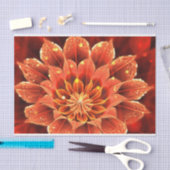 Fiery Ruby Red and Yellow Gazania Treasania Blume Seidenpapier (Handwerk)