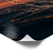 Fiery Rustic Anchor – Nautical Fantasy Wall Art Poster (Ecke)