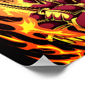 Fiery Samurai Rising Poster (Ecke)