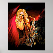 Fiery Saxophone Player Poster (Vorne)