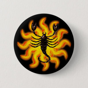 Fiery Scorpio Button