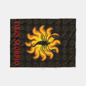 Fiery Scorpio Fleecedecke (Vorderseite (Horizontal))