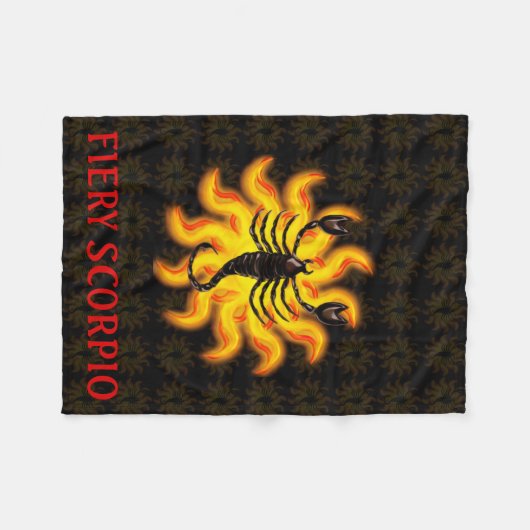 Fiery Scorpio Fleecedecke (Vorderseite (Horizontal))